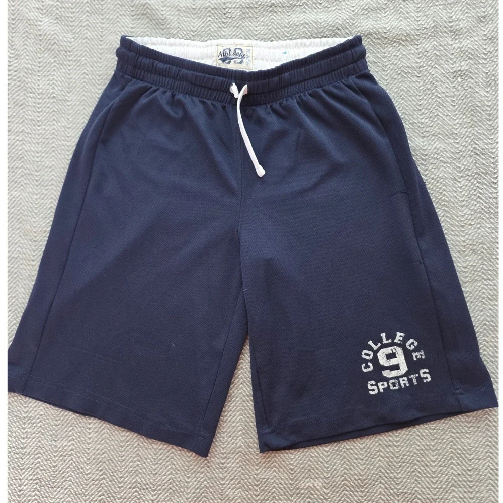 The Childrens Place Boys Navy Blue Mesh Athletic Shorts College 9 Sports Size M